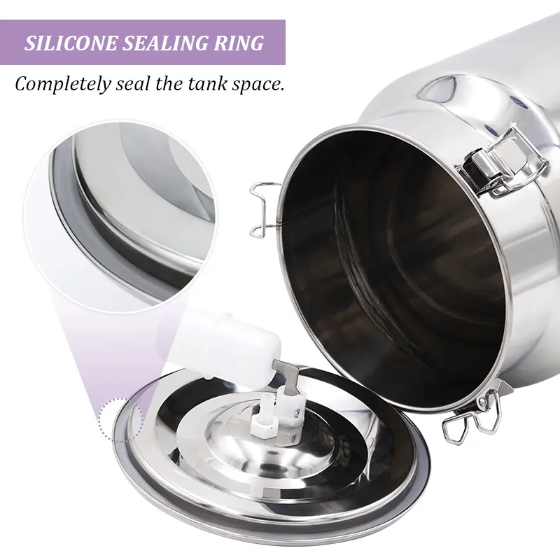 5/10L Stainless Steel Cow Milk Bucket Farm Cows Goats Vacuum Pump Bucket Pasture Cow Sheep Electric Milking Machine Accessories