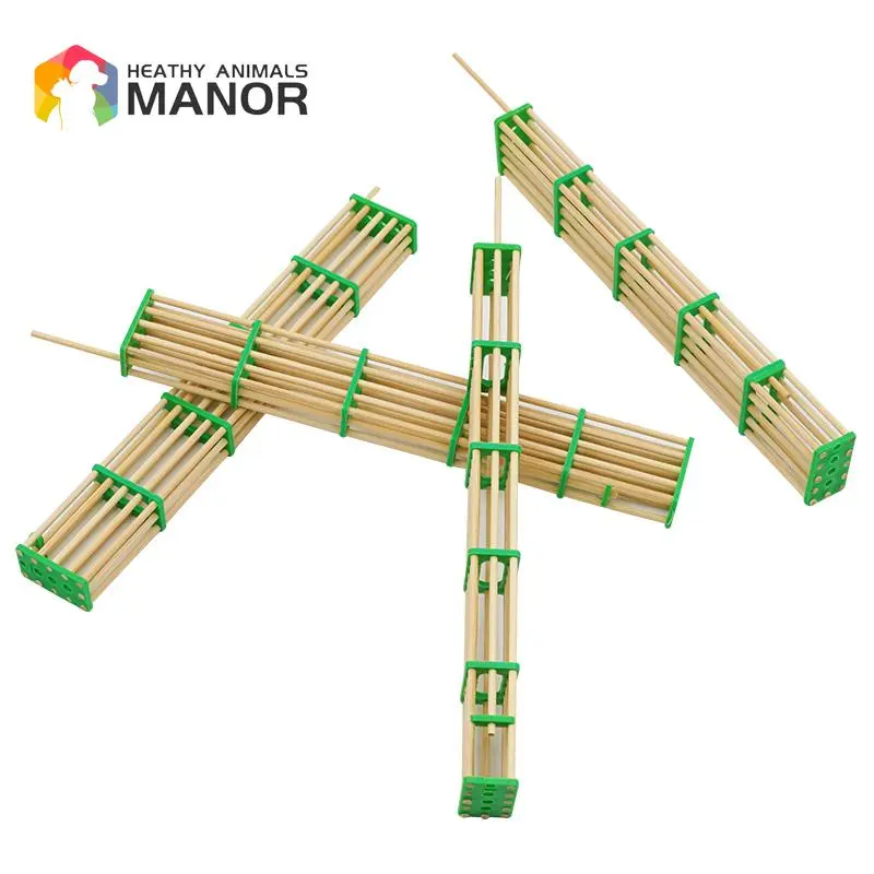 60Pcs Beekeeping Lengthened Bamboo Queen Bee Cage King Bee Isolation Transport Cages Beekeeping Tools Bee Cage