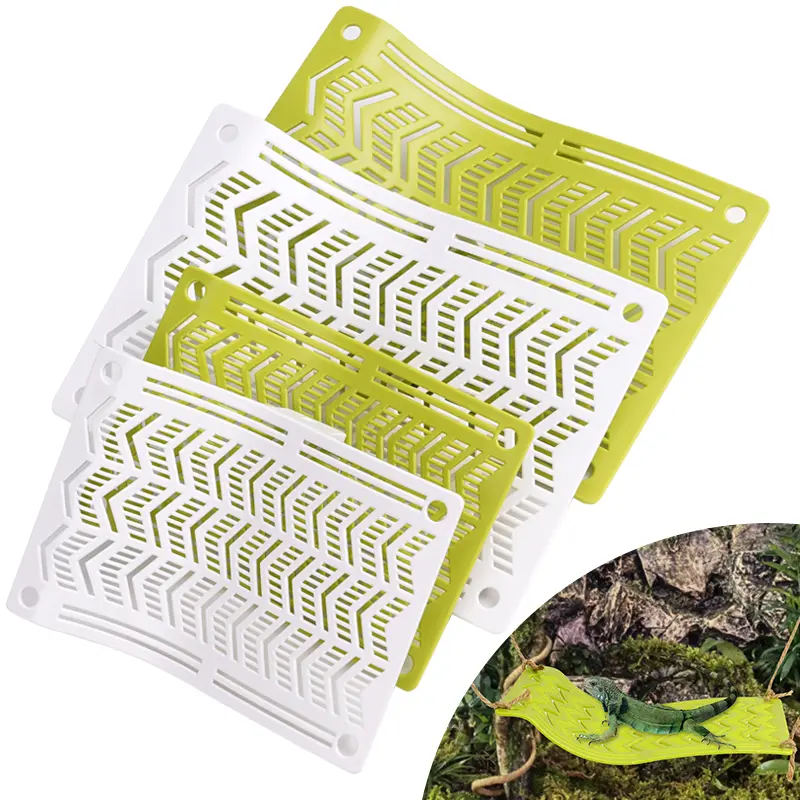 Reptile Hammock Swing Perch Durable Plastic Climbing Hanging Bed for Lizards Geckos Frogs Snakes Spiders Pet Bed Swing
