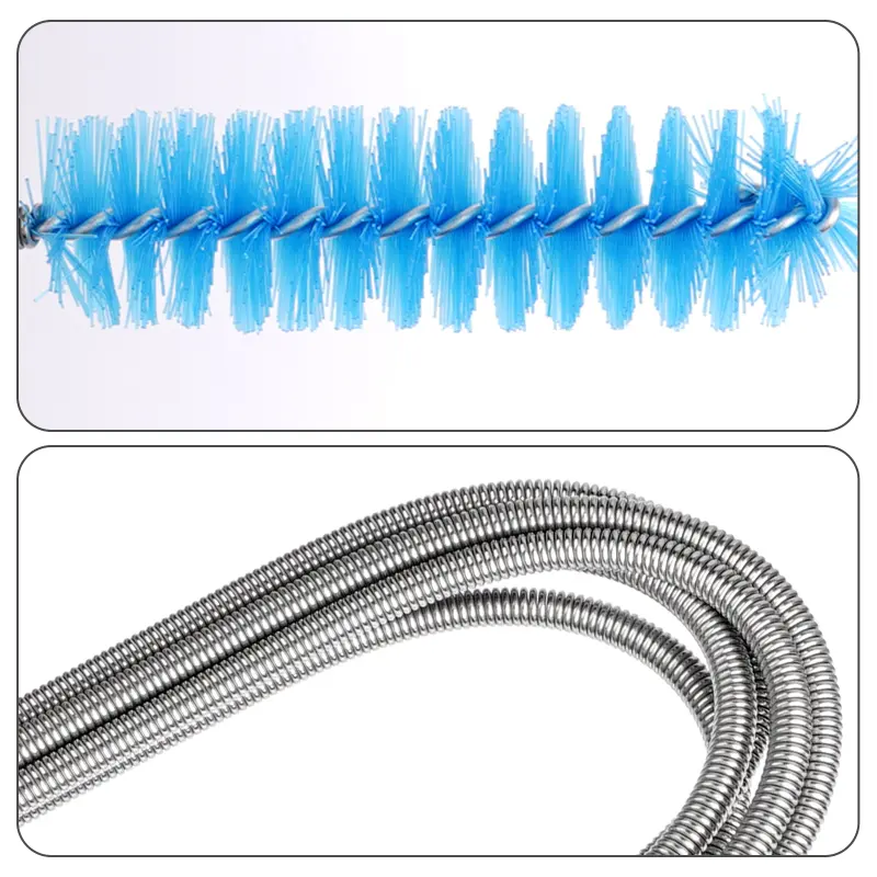 Stainless Steel Spring Brush Flexible U-type Fish Tank Cleaning Tools Double Ended Nylon Pipe Cleaning Brushes