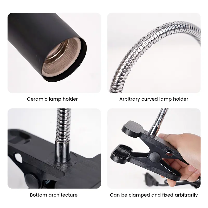 220V Reptile Heat Lamp Holder Bulb Lamp for Turtle Tortoises Heating Lamp Holder Thermometer Hygrometer Turtle Tortoises Basking