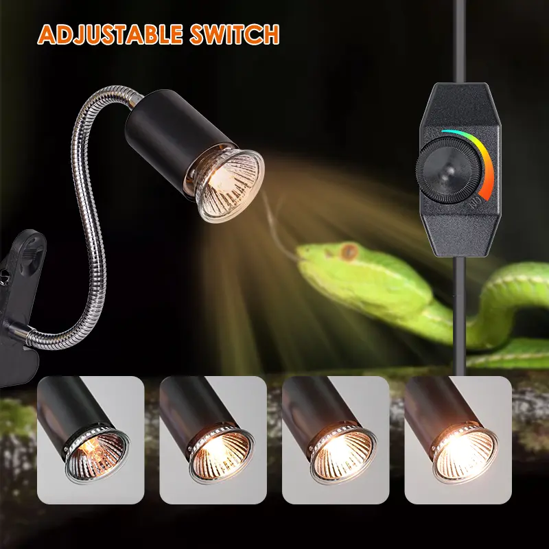 220V Reptile Heat Lamp Holder Bulb Lamp for Turtle Tortoises Heating Lamp Holder Thermometer Hygrometer Turtle Tortoises Basking