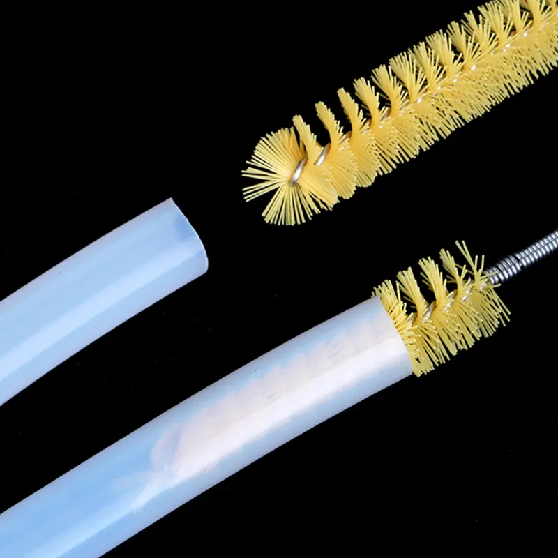 Stainless Steel Spring Brush Flexible U-type Fish Tank Cleaning Tools Double Ended Nylon Pipe Cleaning Brushes