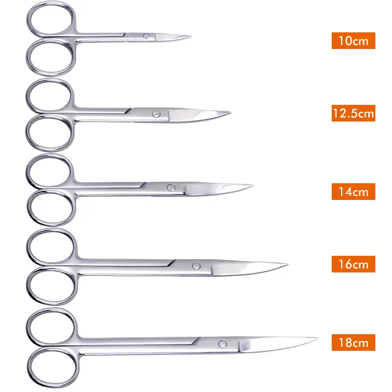 Animal Veterinary Vet Medical Stainless Steel Surgical Scissors Straight curved Tip Haircut Scissors