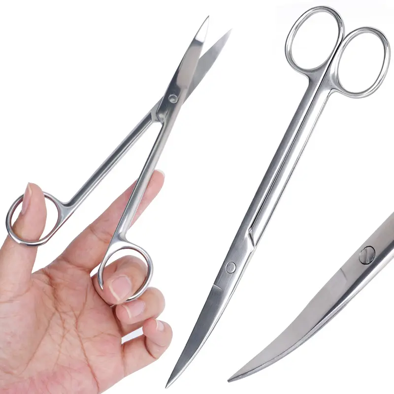 Animal Veterinary Vet Medical Stainless Steel Surgical Scissors Straight curved Tip Haircut Scissors