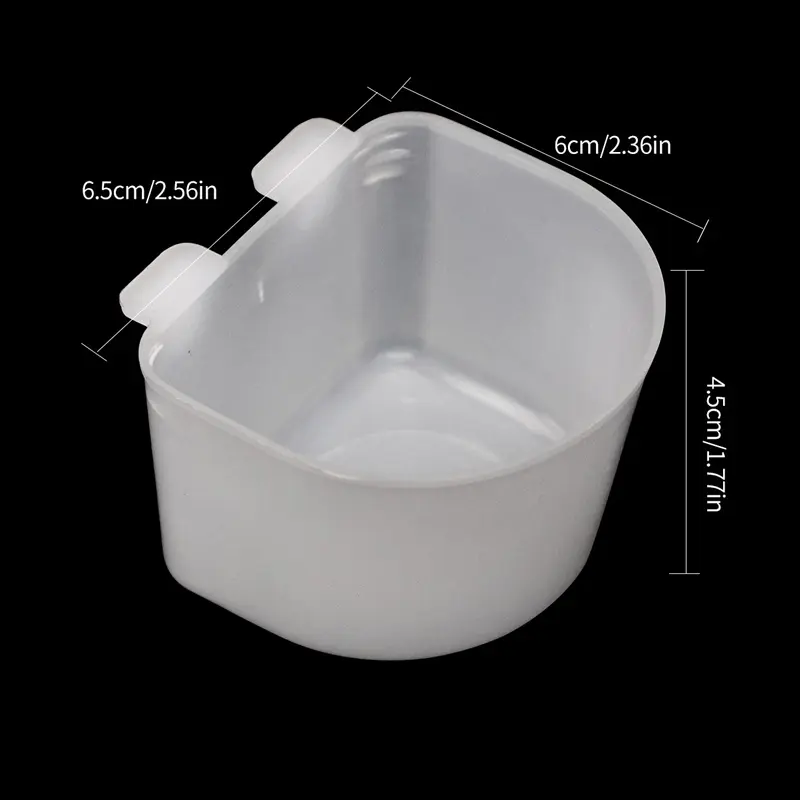10pcs Quail Parrot Feed Water Bowl Plastic Bird Drinker Water Food Cup Bowl Hanging for Small Bird Feeder Waterer Supplies