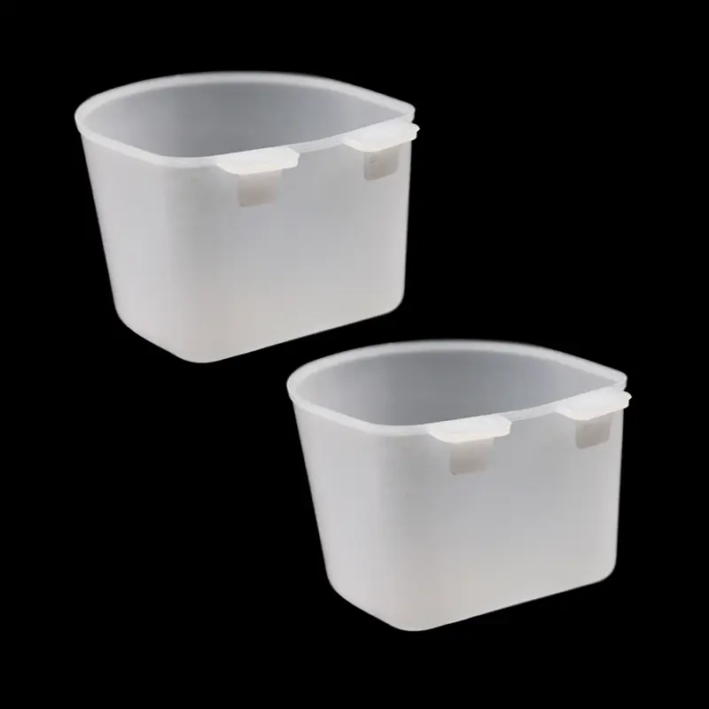 10pcs Quail Parrot Feed Water Bowl Plastic Bird Drinker Water Food Cup Bowl Hanging for Small Bird Feeder Waterer Supplies