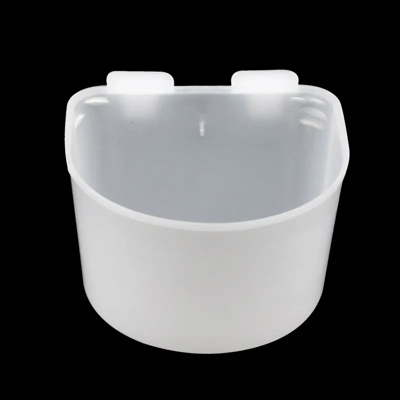 10pcs Quail Parrot Feed Water Bowl Plastic Bird Drinker Water Food Cup Bowl Hanging for Small Bird Feeder Waterer Supplies