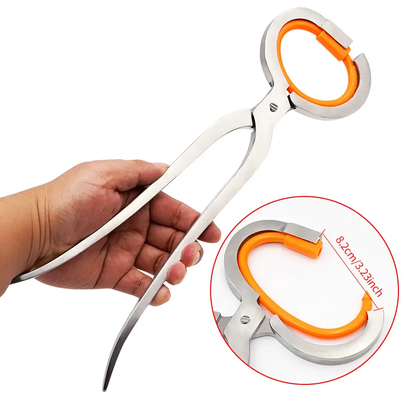 10Pcs Plastic Cattle Nose Rings and Livestock Cow Cattle Nose Ring Install Special Pliers Cattle Horse Farm Livestock Tools