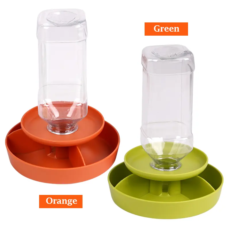 Reptile Water Dispenser Automatic Drinking Bottle Feeder Food  Double Layer Box for Lizards Turtles Snails Spiders Frogs