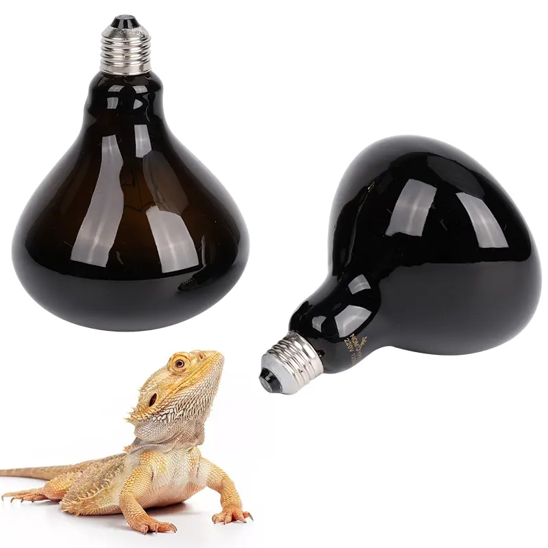 E27 Reptile Heating Bulb Warmer Heat Lamp 70W/120W Black Infrared for Snake Lizard Reptiles Amphibians Heating Lamp