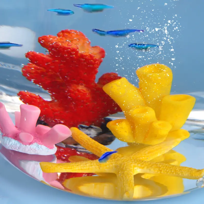 Artificial Coral Fish Tank Decoration Emulates Starfish Resin Reef Landscape Aquarium Decoration Craft Tabletop Decoration