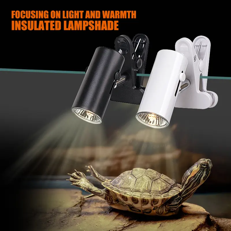 E27 Heating Reptile Lamp Holder UVA+UVB Clip-on Bulb Cover For Pet Light Tortoise Tank Ceramic Lamp Holder With Switch Clip