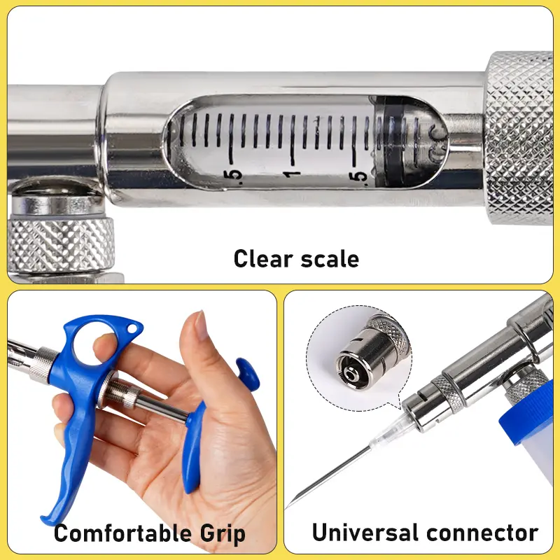 2ml Rabbit Artificial Insemination Gun Continuous Insemination Apparatus Rabbit Ejaculation Farm Equipment Supplies Animals Tool