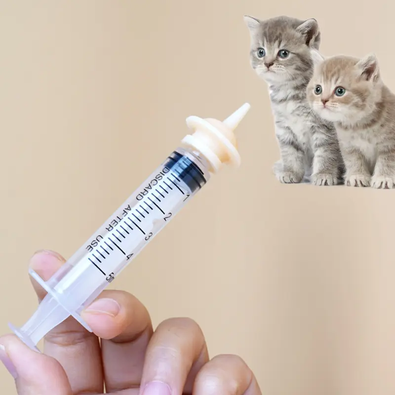 Pet Bird Feeding Nipple Newborn Dog Cat Feeding Pacifier Hamster Mini Pet Small Dog Feeding Bottle Syringe with Silicone Nipple