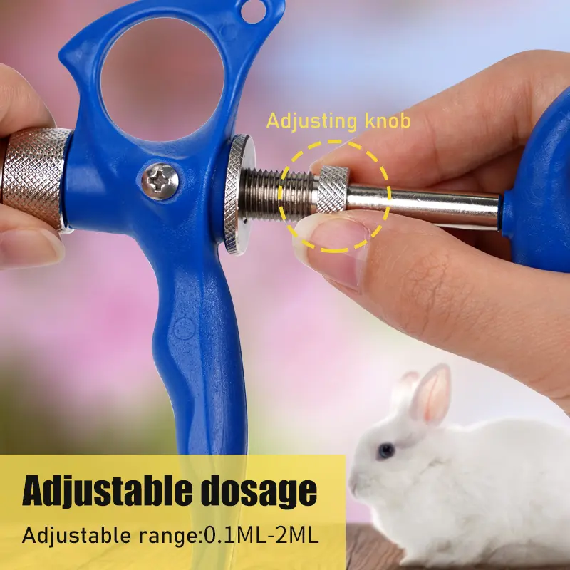 2ml Rabbit Artificial Insemination Gun Continuous Insemination Apparatus Rabbit Ejaculation Farm Equipment Supplies Animals Tool