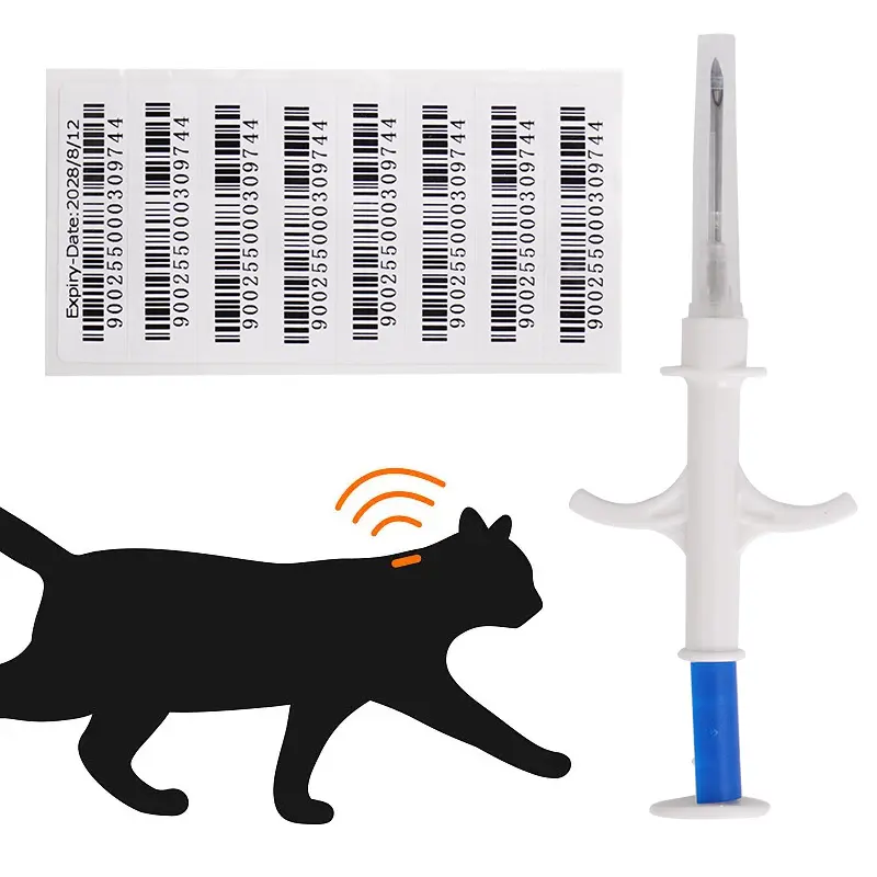 10/20pcs Animal Syringe ID Implant Pet Chip ISO11784/85 FDX-B RFID Injection Pet Microchip for Dog Cat Identification