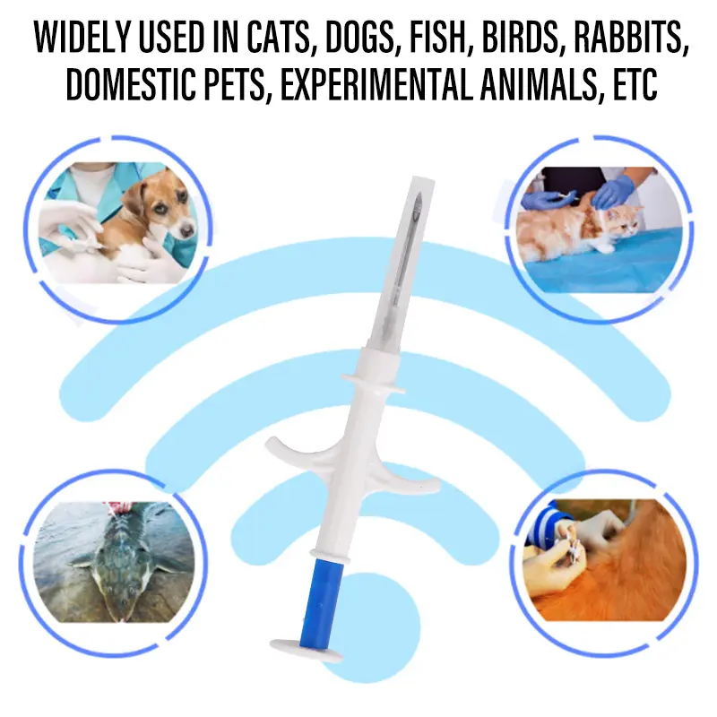 10/20pcs Animal Syringe ID Implant Pet Chip ISO11784/85 FDX-B RFID Injection Pet Microchip for Dog Cat Identification