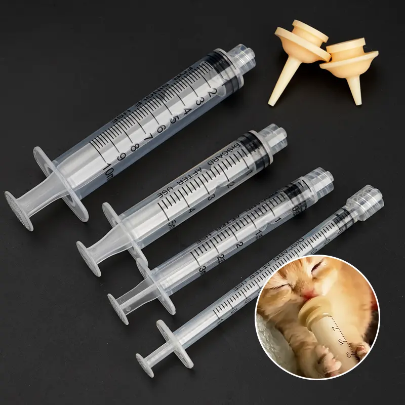 Pet Bird Feeding Nipple Newborn Dog Cat Feeding Pacifier Hamster Mini Pet Small Dog Feeding Bottle Syringe with Silicone Nipple