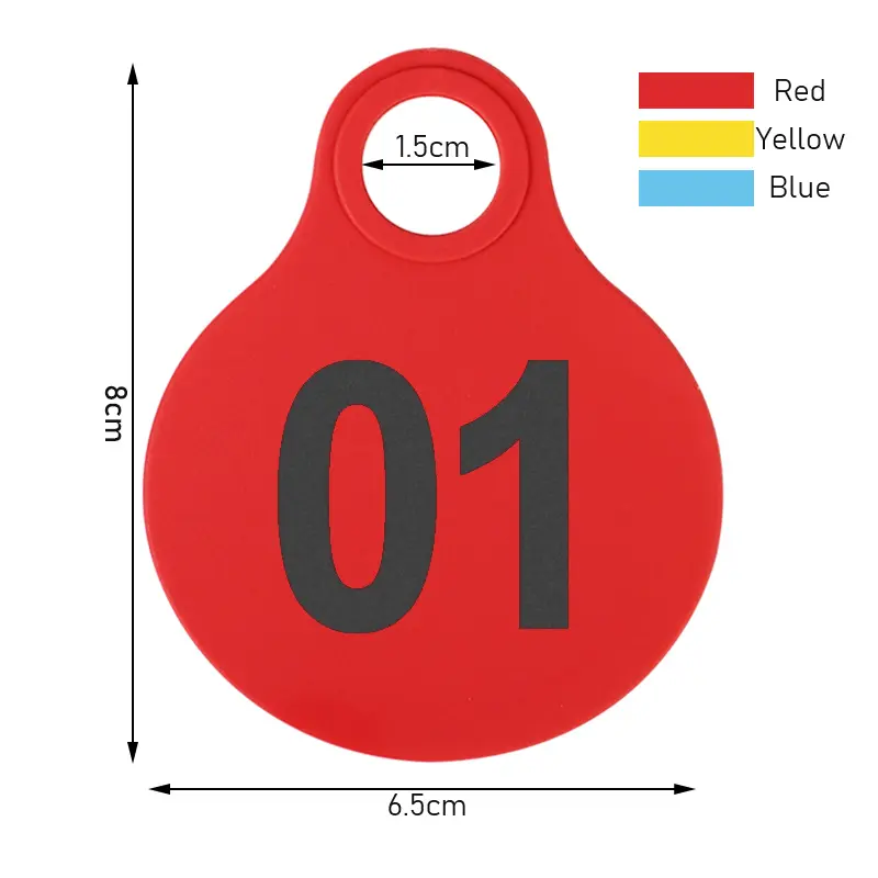 New TPU Animal Tag Plastic Farm Animal Pig Cow Sheep Pet Dog Identification Carrying Tag Supplies Number 01-50/01-100