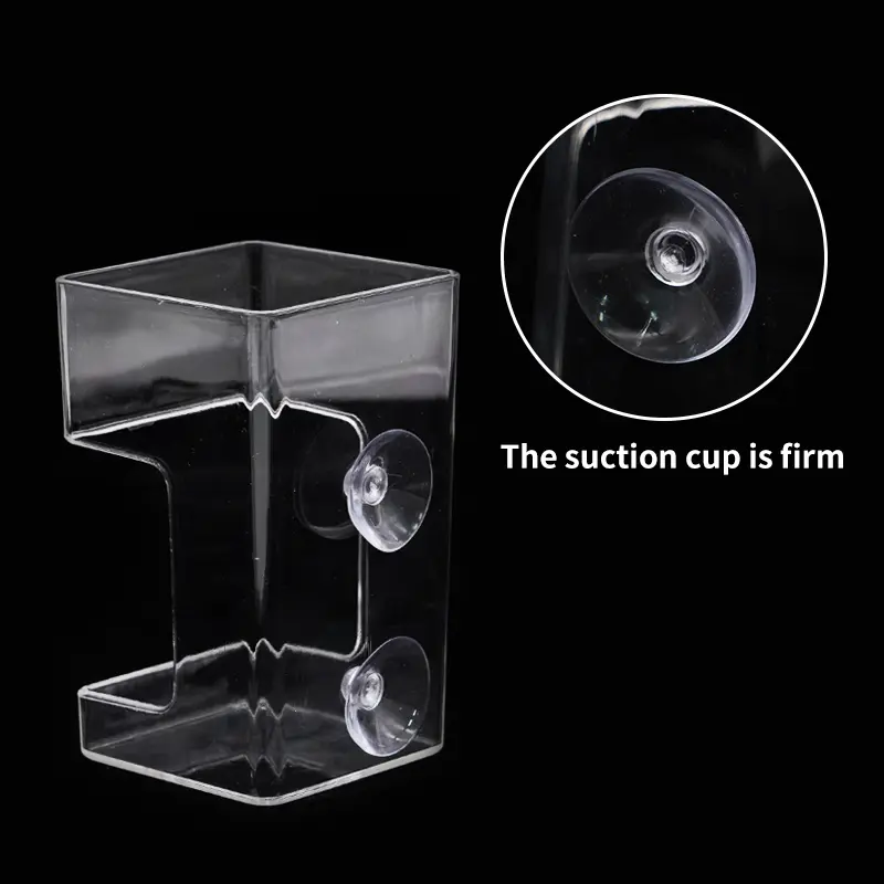Aquarium Feeding Ring Floating Food Tray Feeder with Suction Cups Transparent Fish Aquatic Pet Supplies