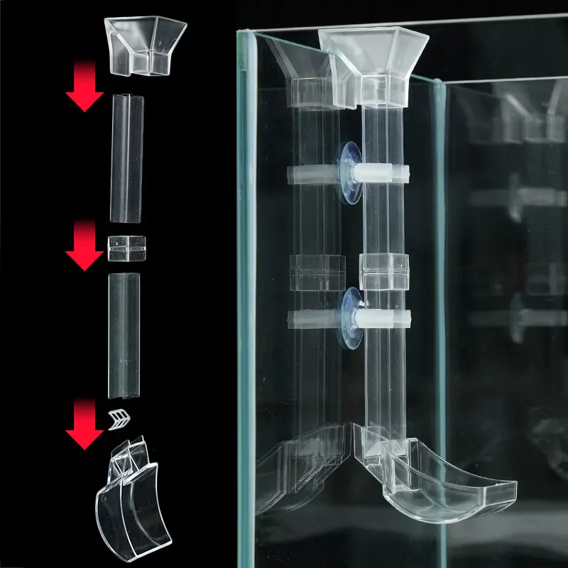 Aquarium Acrylic Feeding Tube Set Transparent Fish Feeder Shrimp Feeder Feeding Container for Various Fish Tanks
