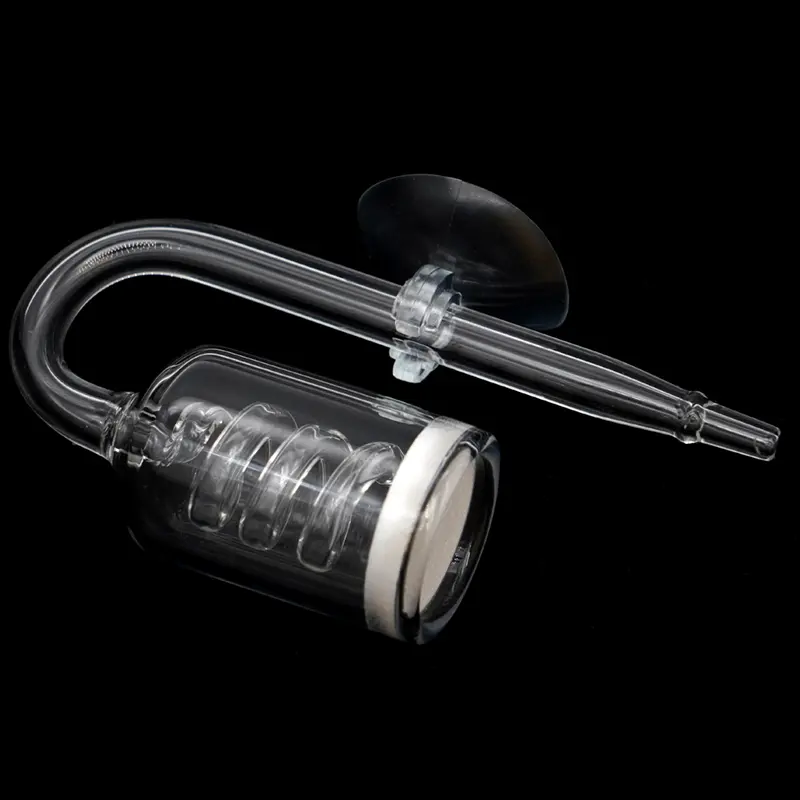 CO2 Diffuser Aquarium Glass Spiral Carbon Dioxide Atomizer Diffuser With Suction Cup Aquarium Planted Fish Tank Accessories