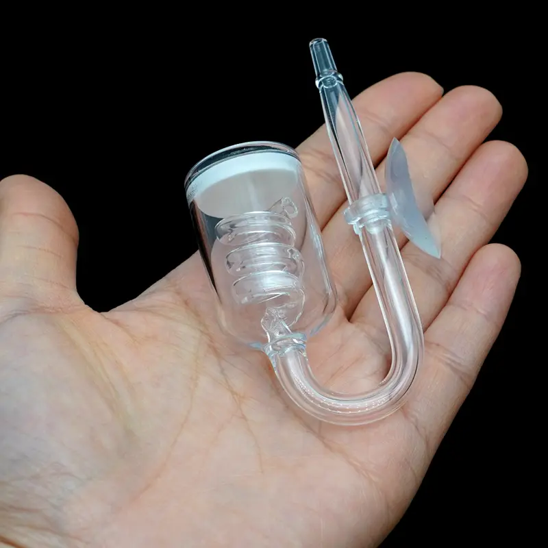 CO2 Diffuser Aquarium Glass Spiral Carbon Dioxide Atomizer Diffuser With Suction Cup Aquarium Planted Fish Tank Accessories