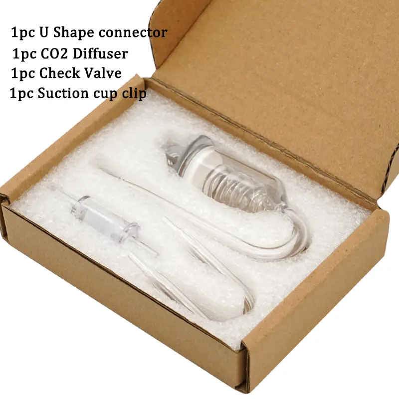 CO2 Diffuser Aquarium Glass Spiral Carbon Dioxide Atomizer Diffuser With Suction Cup Aquarium Planted Fish Tank Accessories