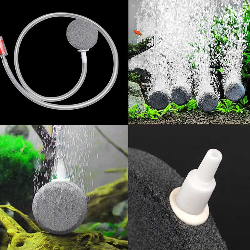4/6/8/10cm Air Bubble Stone Aquarium Aerator Pond Pump Air Stone Bubble Disk Aquarium Air Pump Hydroponic Oxygen Plate