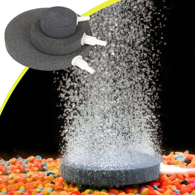 4/6/8/10cm Air Bubble Stone Aquarium Aerator Pond Pump Air Stone Bubble Disk Aquarium Air Pump Hydroponic Oxygen Plate