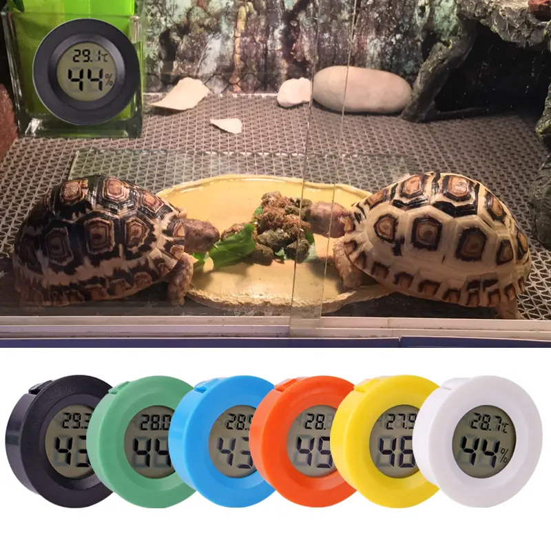 1pc High Accurately Digital Thermometer Hygrometer Meter For Reptile Turtle Terrarium Aquarium Tank Accessories Temperature