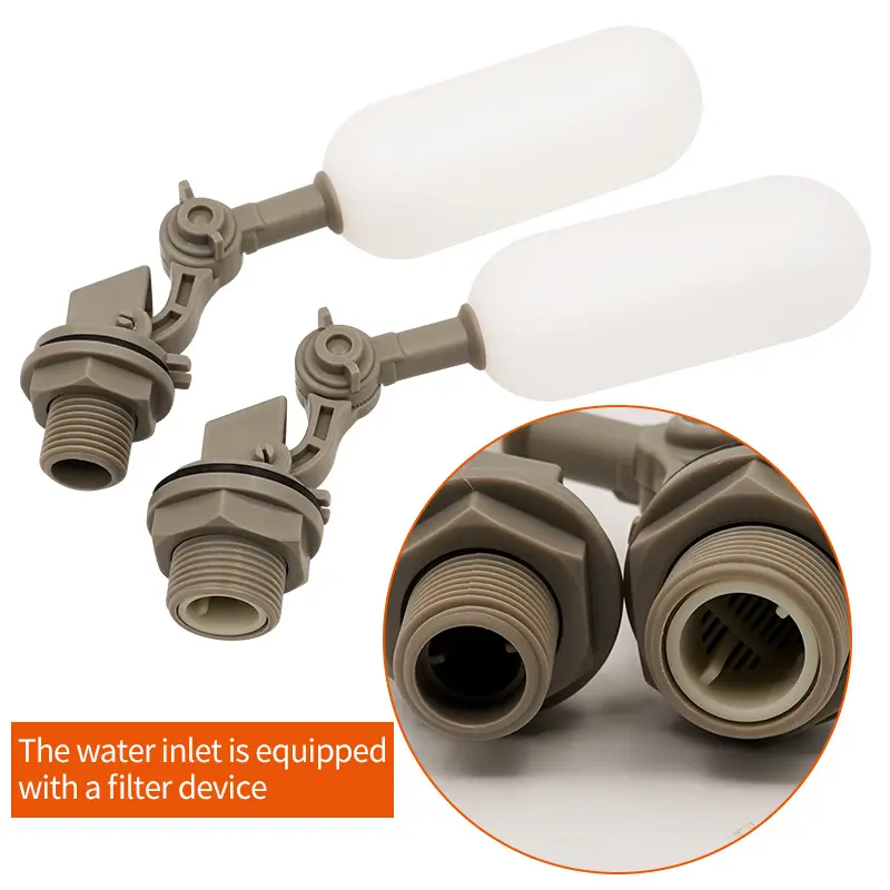 Plastic Water Float Ball Valve Shut Off 1/2" 3/4"Adjustable Auto Fill Float Ball Water Control Switch For Water Tower Water Tank