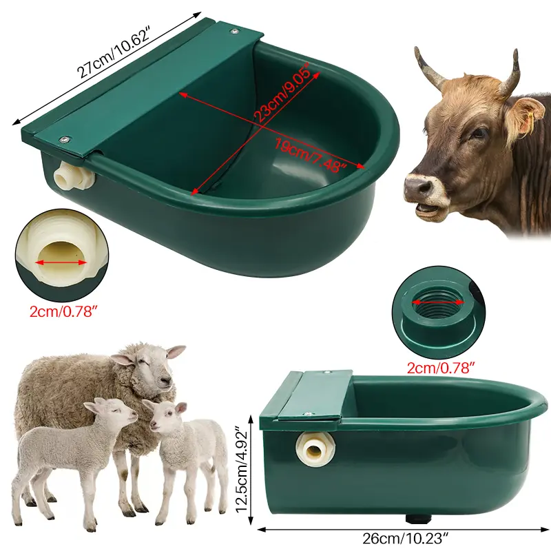 1pc Automatic Livestock Cattle Goat Sheep Water Drinker Bowl With Drain Hole Float Valve Water Trough Bowl Livestock Suppliers