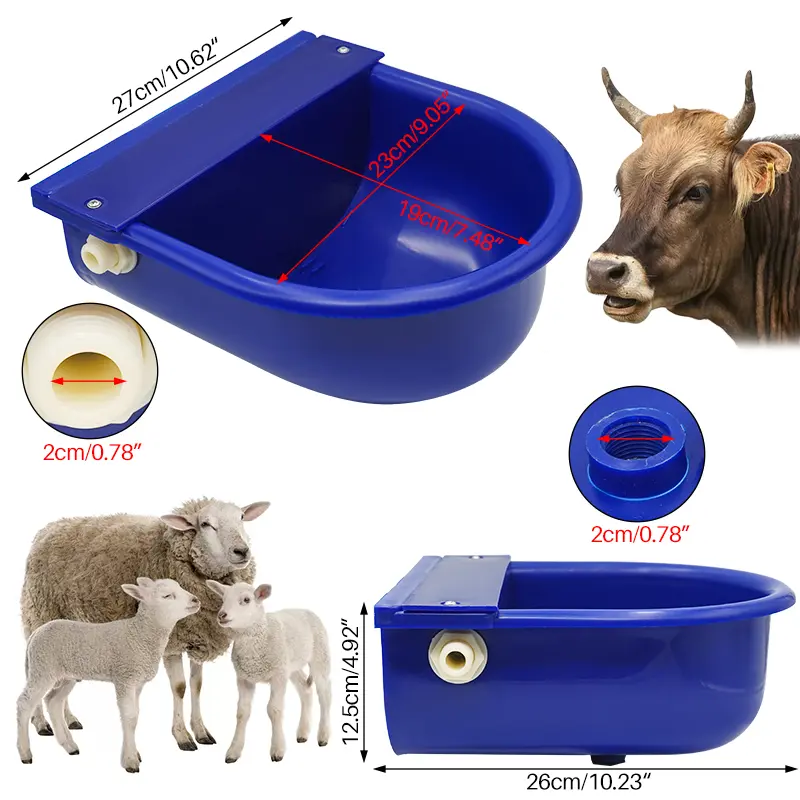 1pc Automatic Livestock Cattle Goat Sheep Water Drinker Bowl With Drain Hole Float Valve Water Trough Bowl Livestock Suppliers
