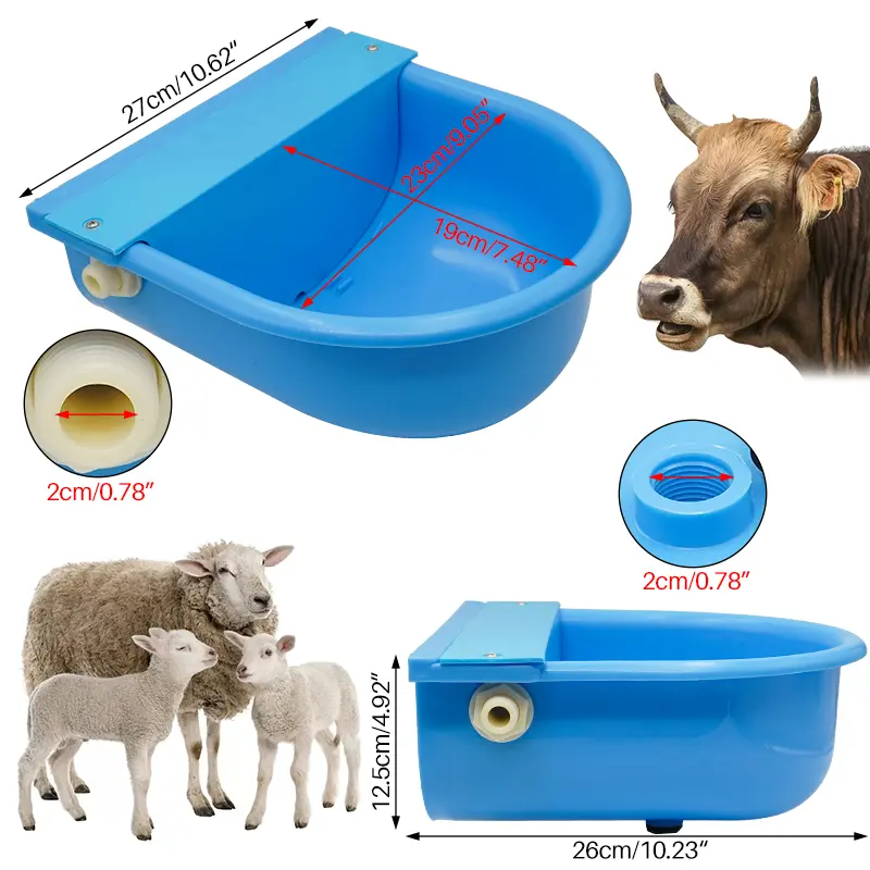 1pc Automatic Livestock Cattle Goat Sheep Water Drinker Bowl With Drain Hole Float Valve Water Trough Bowl Livestock Suppliers