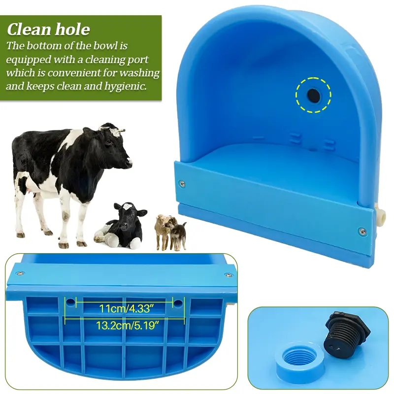 1pc Automatic Livestock Cattle Goat Sheep Water Drinker Bowl With Drain Hole Float Valve Water Trough Bowl Livestock Suppliers