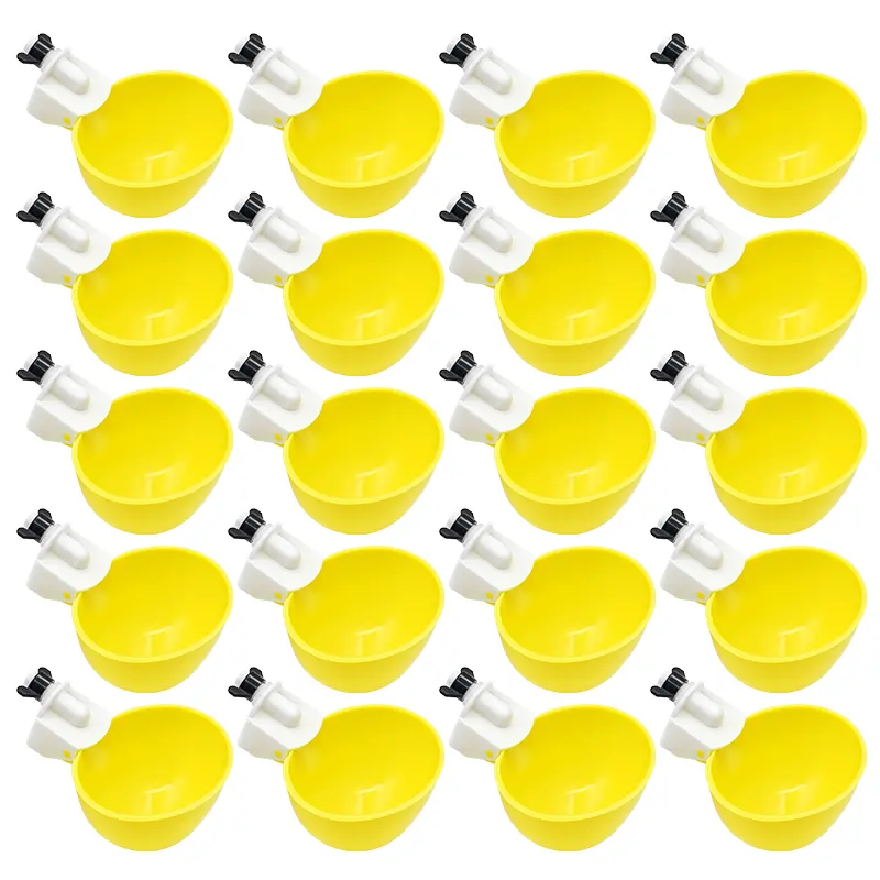 10/20pcs Automatic Chicken Drinker Bowl Quail Hanging Water Cup Feed Birds Water Bowl Drinker Cups Poultry Drinking Dispenser