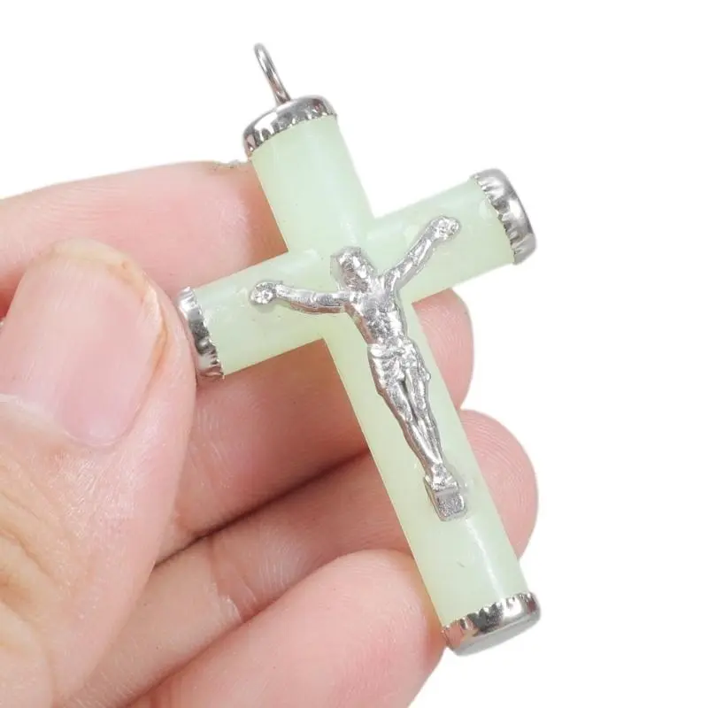 C4DF Set Of 10 Light Up Metal Crosses Ornaments for Fashionable and Religious Use