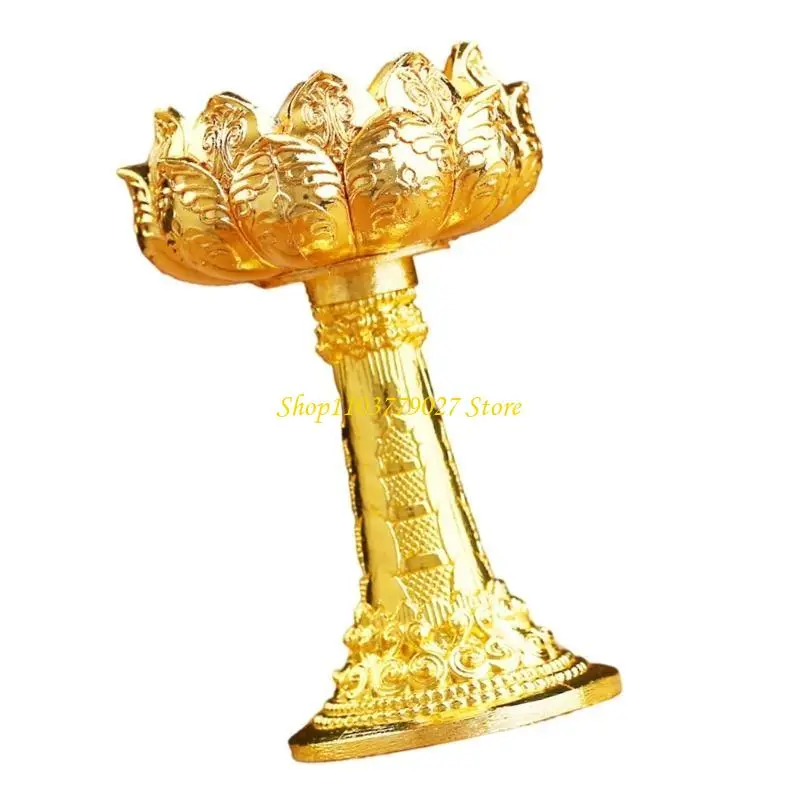 C4DF Lotuss Desk Advents Holder Butter Ghee Lamp Candlestick Holder