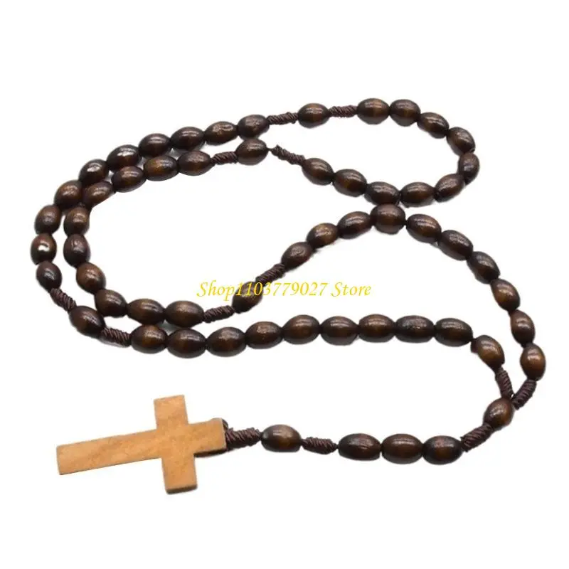C4DF Spiritual Natural Prayer Beads with Crosses for Collectors and Believers