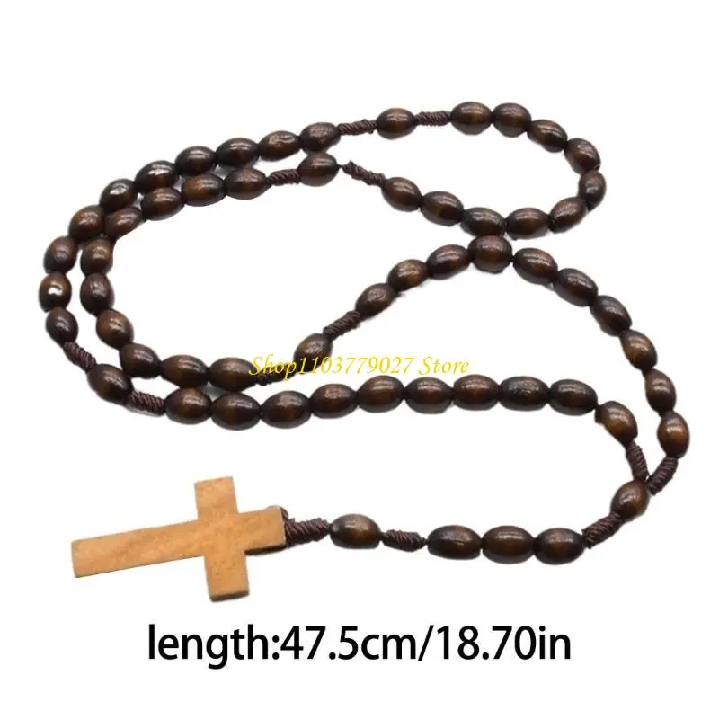 C4DF Spiritual Natural Prayer Beads with Crosses for Collectors and Believers
