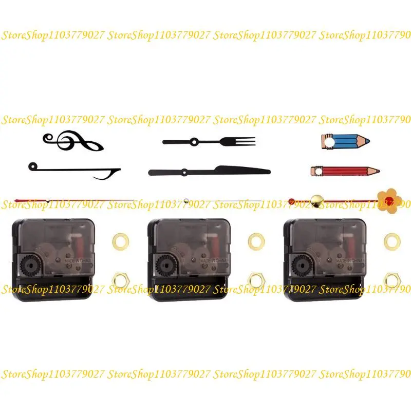 C4DF Easy Installation Quiet Clock Movement Kits with Hands for Office and Home Use
