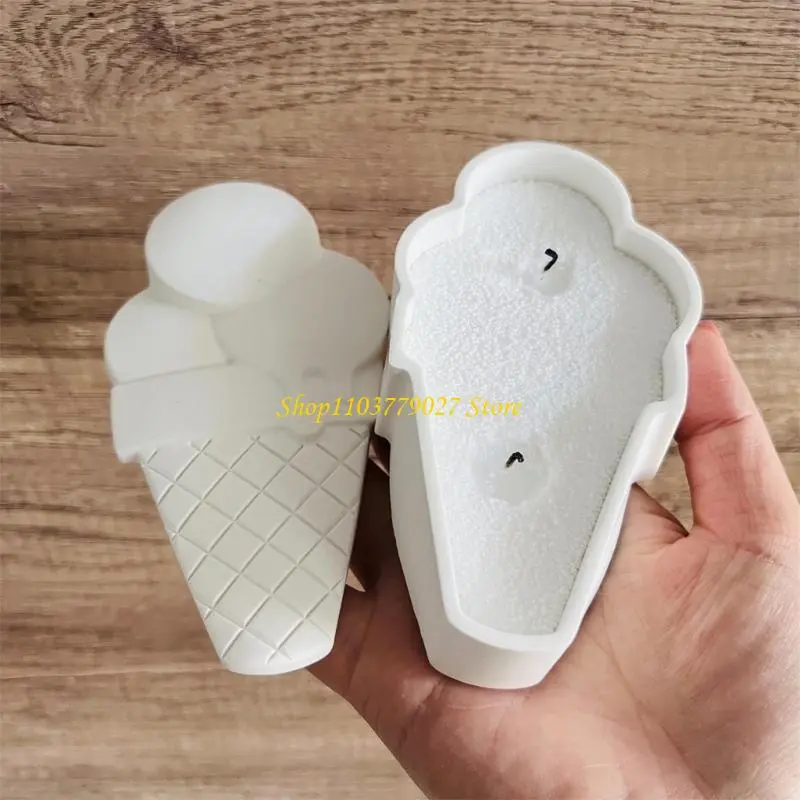 C4DF Ice Cream Cup Silicone Mold for DIY Crafting and Home Decors Flexible and Easy Releases Gypsum Dripping Mould