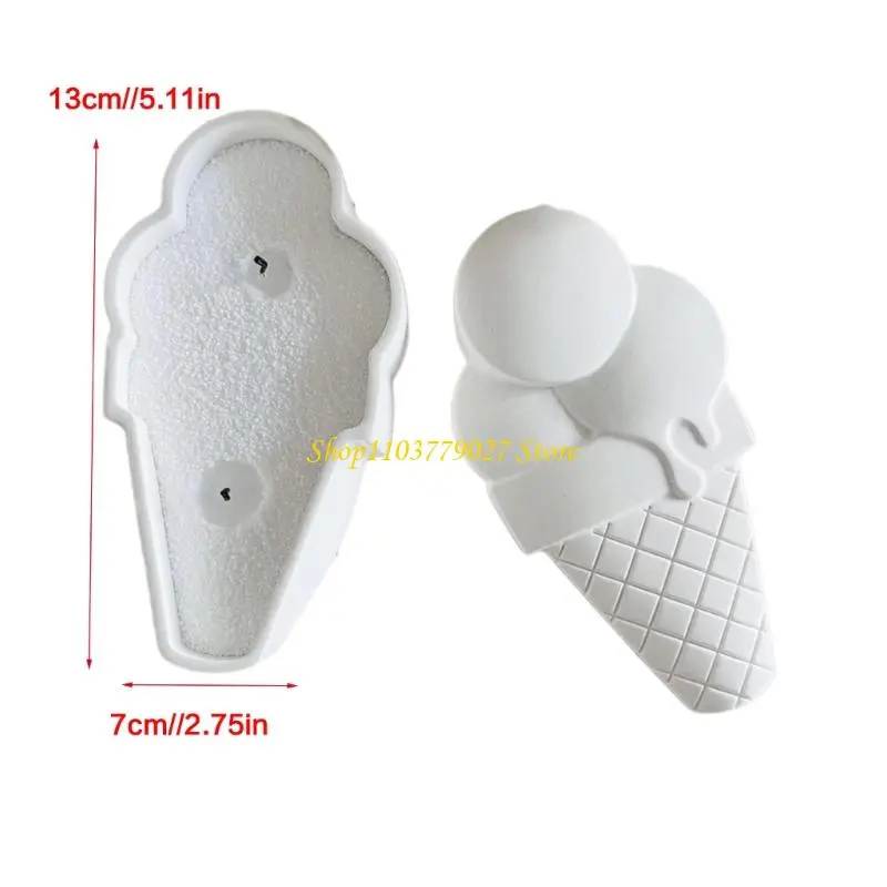 C4DF Ice Cream Cup Silicone Mold for DIY Crafting and Home Decors Flexible and Easy Releases Gypsum Dripping Mould