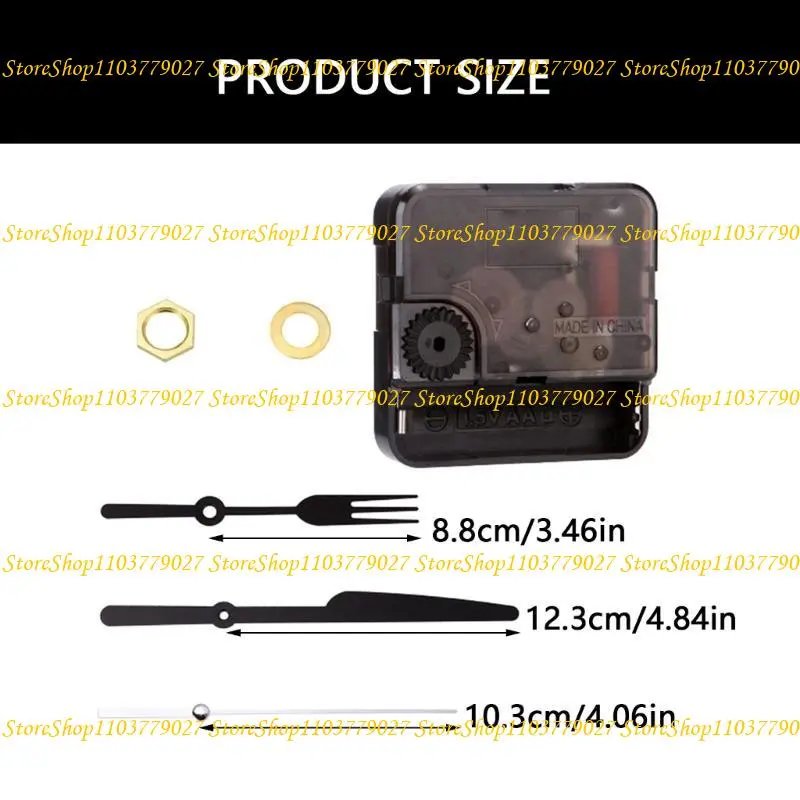 C4DF Easy Installation Quiet Clock Movement Kits with Hands for Office and Home Use