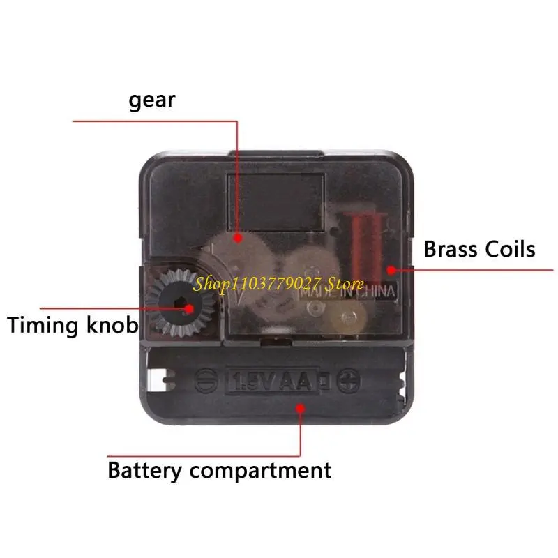 C4DF Quiet Quartzs Clock Movement with Hand Kits for DIY Clock Repair and Replacement