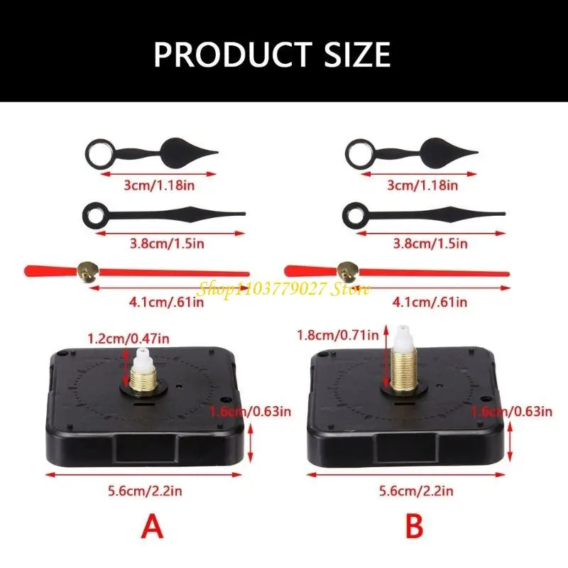 C4DF Quiet Quartzs Clock Movement with Hand Kits for DIY Clock Repair and Replacement