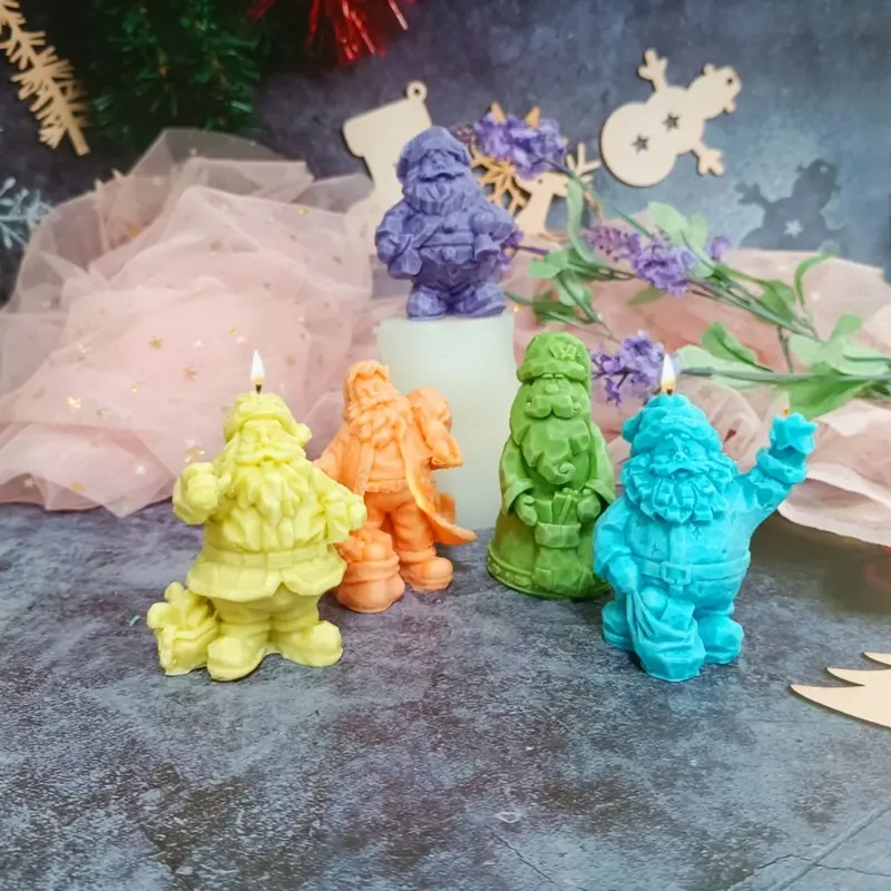 Y1UB Christmas Silicone Mould and Santa Resin Mould Christmas Cake Chocolate Candy Moulds for Xmas