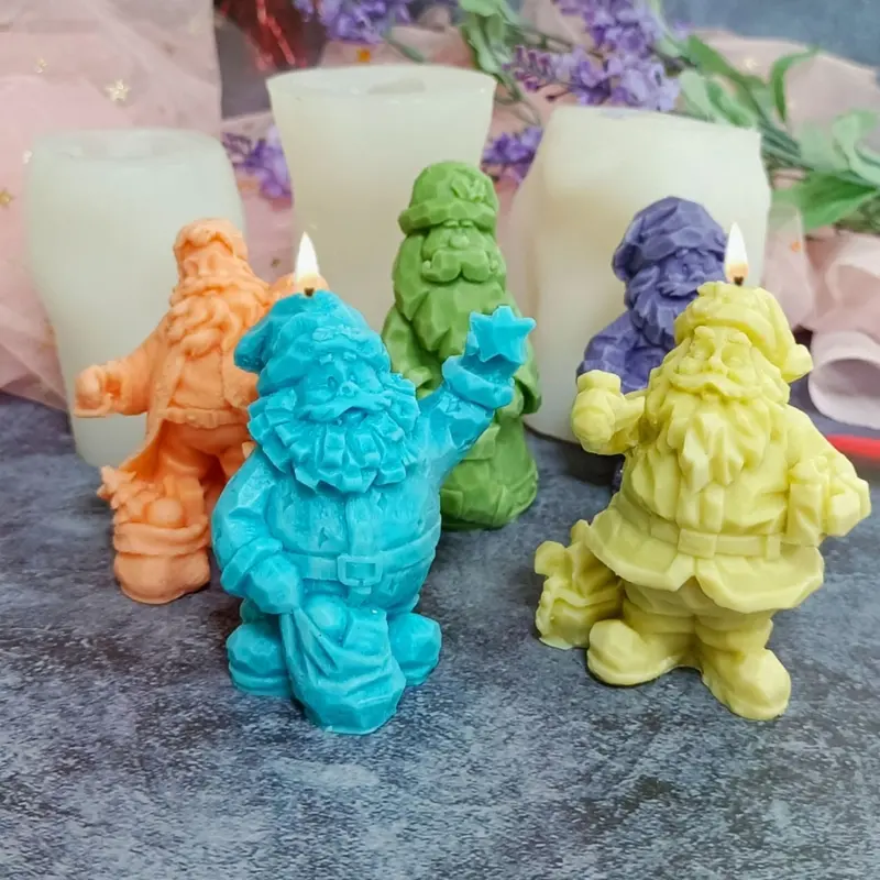 Y1UB Christmas Silicone Mould and Santa Resin Mould Christmas Cake Chocolate Candy Moulds for Xmas